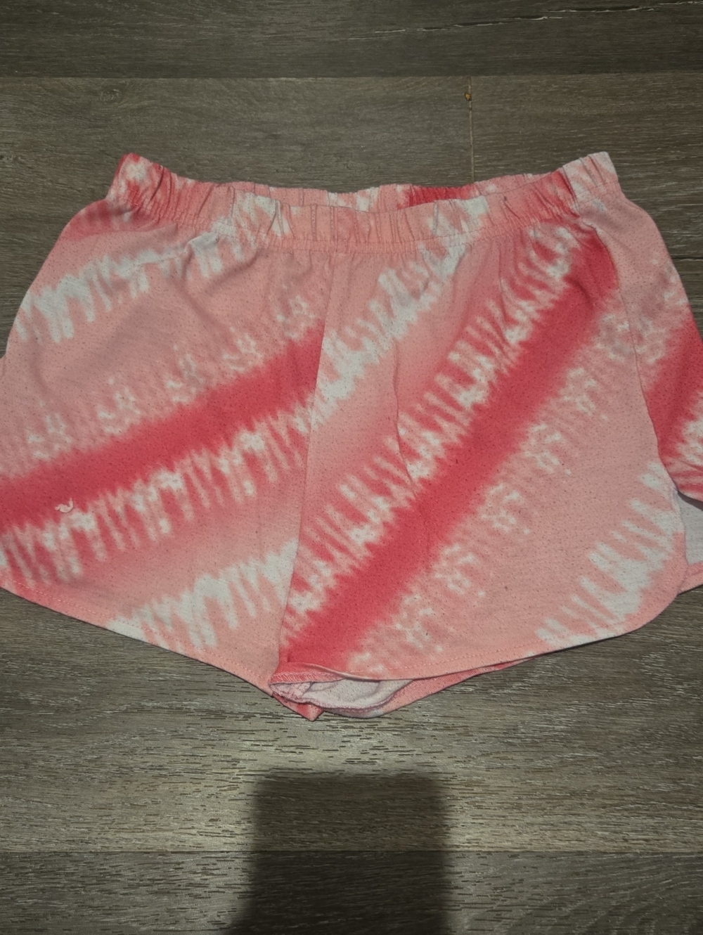 Girls Pink Tie-Dye Athletic Shorts with Elastic Waist